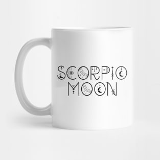 Scorpio moon sign celestial typography Mug